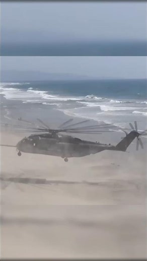 You Won’t Believe This CH-53 Beach Takeoff! #shorts #military