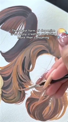 The rarest form of dopamine is to enjoy creating something more than consuming #dopamine #art #viral
