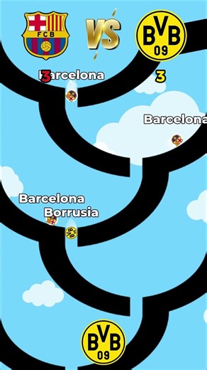 BARCA vs BVB 3v3 INSANE FINISH #barcelonafootball #barcelona #borussia #championsleague #marblerace