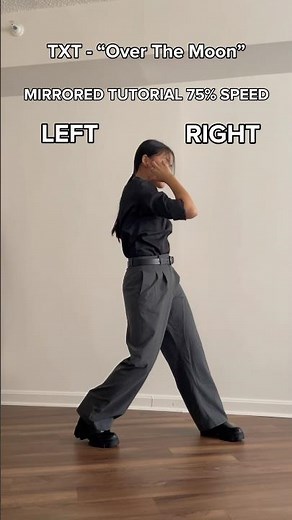TXT - “Over The Moon” dance tutorial mirrored #txt #overthemoon #dancetutorial #kpop #kpopdance