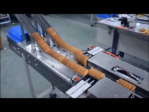Automatic biscuit flow wrapping packing machine with auto feeding system
