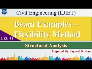 Lec-51_Beam Example Flexibility Method | Structural Analysis | Civil Engineering