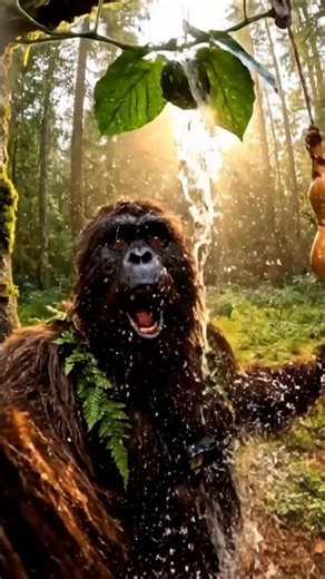 Bigfoot's DIY Leaf Shower—Squirrel Sabotage! #BigfootVlog #Wilderness