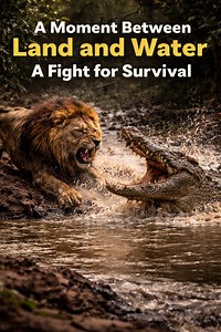 2.4M views · 13K reactions | At the boundary of land and river, two instincts collide. One pulls away from the water. The other fights to return. No spectacle. No noise. Only survival remains. lion vs crocodile wildlife fight predator vs predator river ambush animal behavior nature documentary real wildlife footage #lionvscrocodile #wildlife #survival #nature #wildlifephotography #naturelovers #shortsvideos #reelsviral | Wild Nature TV | Facebook