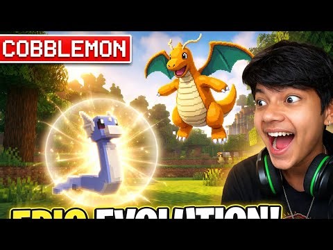 I Evolved Dratini Into Dragonite in Minecraft! 😱🔥 #minecraft