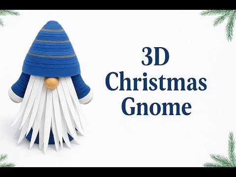 🎅 How to Make 3D Christmas Gnome | Quilling Gnome Ornament | DIY Christmas Ornaments @handsandhues 🎄