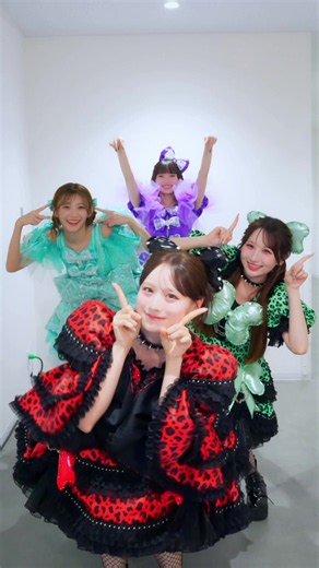 🍬💎🌀飴道ぐるぐる🌀💎🍬 きゅーとすぎるね🎀✨ 💎 #CUTIESTREET 💚板倉可奈 💜真鍋凪咲 🍬 #CANDYTUNE 💚小川奈々子 ♥️立花琴未 #きゅーすと #きゃんちゅー