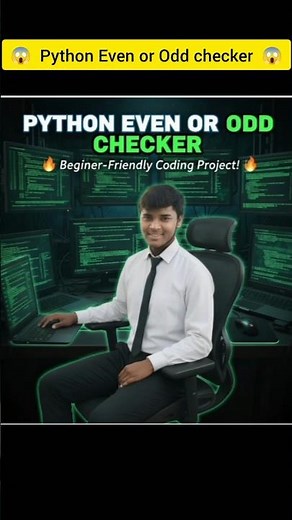 Python Even or Odd Checker |Beginner-Friendly Coding Project! | #python #learnpython #pythontutorial