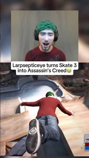 Bro is NOT Ezio🫩 | #jacksepticeye #larp #nostalgia #skate3 #assassinscreed