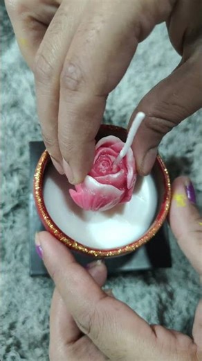 🪔 Clay Pot Candle Decoration | Handmade Diwali Decor Idea #diy #shortvideo #shorts #candlemaking