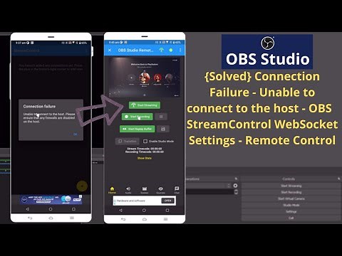 {Solved} Connection Failure - Unable to connect to the host - OBS StreamControl WebSocket Settings