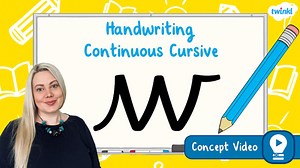 The Letter 'w' | Continuous Cursive Handwriting Concept Video