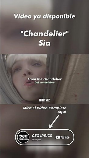 Sia - Chandelier (Lyrics, Letra) / CEO LYRICS #Chandelier #Sia #1000FormsOfFear