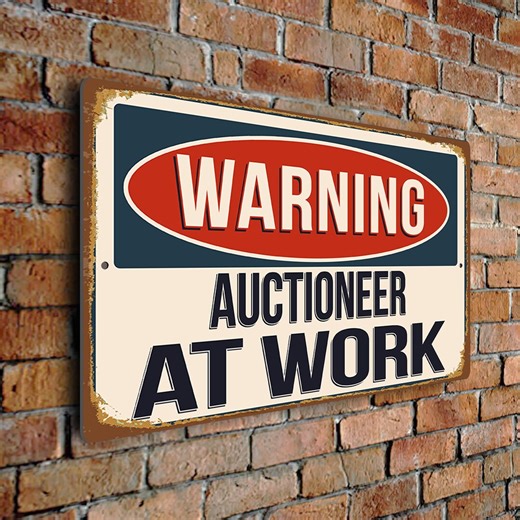 Auctioneer at Work Sign – Custom Occupation Plaque, Durable Aluminum Composite Signs, Unique Gifts for Auctioneers - Etsy Canada