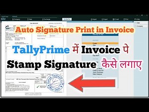 Auto Stamp & Signature Print करें Invoice पे | How to add Signature in Sale Invoice | signature tdl