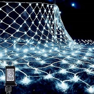 LitHome 21ft x 5ft Christmas Net Lights Outdoor, 360 LED Mesh Fairy String Lights with 8 Modes, Connectable Plug in Waterproof Mesh Lights for Bushes,Trees,Garden,Patio,Yard Decorations(White)