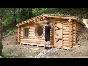 Building a Secret Underground Shelter from Wood and Stone | Step by Step