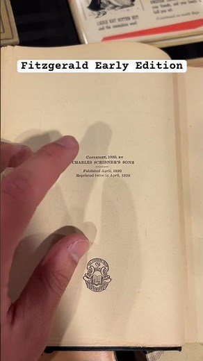 Fitzgerald early edition #rarebooks #fitzgerald #bookstore