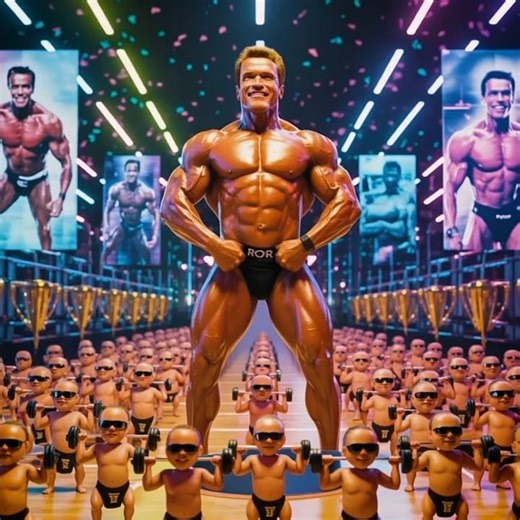 Arnold Schwarzenegger as Baby Bodybuilder Coach 🏋🏼 #shorts