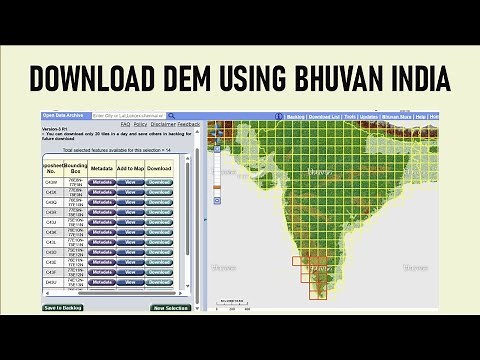 How to download Carto DEM using Bhuvan India portal #bhuvan #dem