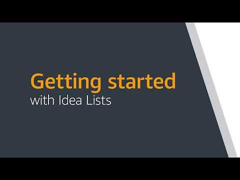 Getting Started with Idea Lists