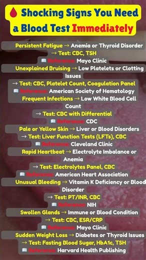 ⚠️ Doctors Warn: Don’t Ignore These 8 Signs - Get a Blood Test Immediately