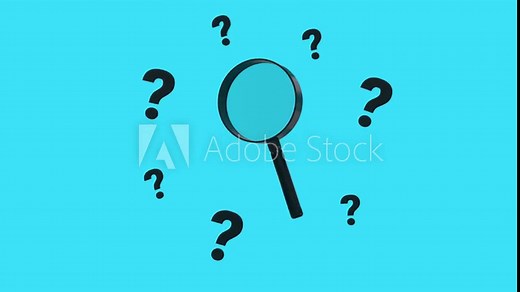 Animated Magnifying Glass With Multiple Question Mark. investigations, Questions, Problem Solving Concepts. Suitable for Presentation, Explainer Video, Business Marketing Video And Content Creator.