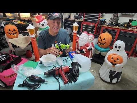 How to repair holiday blow molds