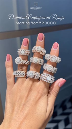 Hanumant Jewels | Diamond Jewellery on Instagram: "Diamond Engagement Rings are designed to celebrate love, commitment, and new beginnings with unmatched brilliance and fine craftsmanship.💎 To order: 💌 DM on Instagram or WhatsApp at 9899499980 💳 Payment Modes: Bank transfer, Paytm, GPay, UPI, Cards, Cash on Delivery 🚚 Free delivery all over India. 🌍 Worldwide Shipping available. 💎 Certified Natural Diamonds 🌟 Made in 14Kt Hallmarked Gold 📍Visit our showroom: Hanumant Jewels, Shop No. 1, 