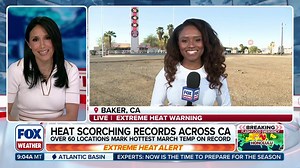 FOX Weather correspondent Brandy Campbell visits world's tallest thermometer amid historic heat wave