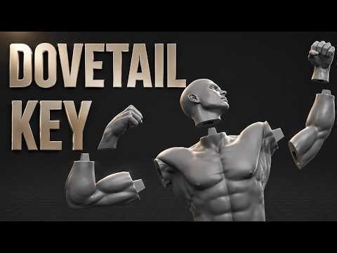 Dovetail Key — Cut & Join Any Mesh for 3D Printing | Blender Add-on