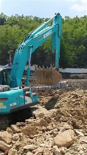 Excavator & Dozer Conquer Tough Terrain #shorts #excavator #bulldozer #construction #earthmoving