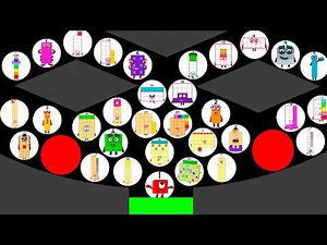 35 NUMBERBLOCKS Marble Race In Algodoo- Who will Be The CHAMPION??