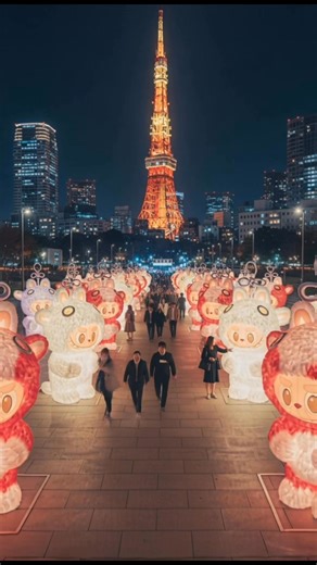 Tokyo Tower glowing with Labubu energy. 🏮✨ A playful pop-culture takeover under one of Japan’s most iconic landmarks. Would this be your next night photo spot? 📸🌙 #Labubu #PopMart #TokyoTower #TokyoNight #ArtInstallation | Marcos Tjung