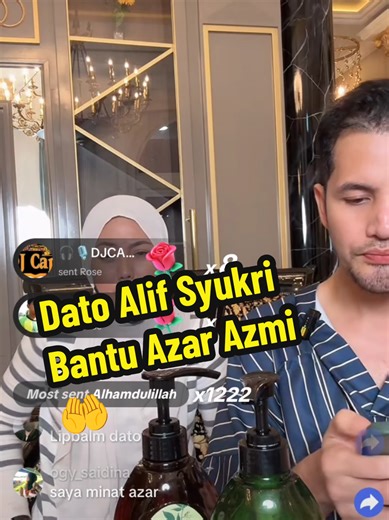 Alhamdulillah Rezeki Azar Azmi malam ni..Dato Alif Syukri yg baik hati & Netizen2 yg sgt pemurah. Terima kasih byk2. Azar Azmi akan bekerja dgn Dato. @Aliff Syukri Kamarzaman 😭😍❤️ #azarazmi #datoaliffsyukri #livehighlights #zakat #celebrity