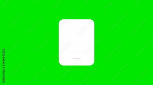 Animated subscribe button, lower third icon. Chroma key. 4k Green screen background.