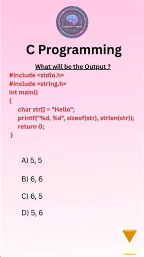 C Programming MCQ 🔥| sizeof vs strlen in C 😱 | This MCQ Traps Everyone!