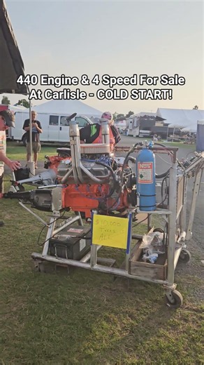 440 Engine & 4 speed For Sale at 2026 Chrysler Nationals - Cold Start! #440 #4speed #coldstart
