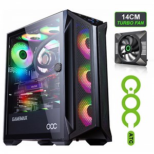 [Hot Item] MID Tower ATX Gaming Case, Coc Cooling Fan, Computer PC Case for Rtx3090, Computer Parts
