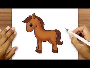 Drawing Horse Simple | How To Draw A Horse
