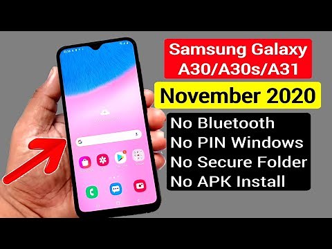 Samsung A30/A30s/A31 Hard Reset & FRP Bypass | No Secure Folder/No Bluetooth |ANDROID 10 Without PC