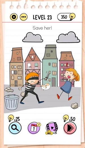 Brain Test Level 23 Walkthrough - Save her! 🧠 #Shorts