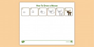 How To Draw a Moose Worksheet