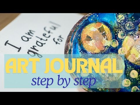How to do a mixed media art journal page - tutorial for beginners