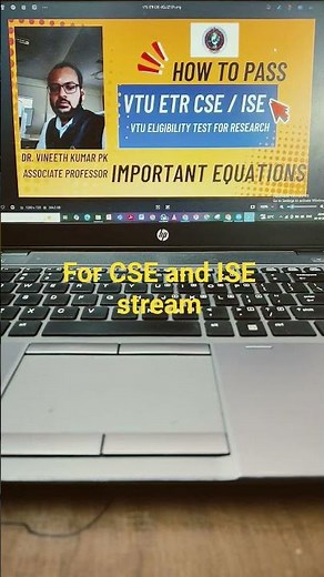 How to clear VTU ETR CSE and ISE| Important equations and concept