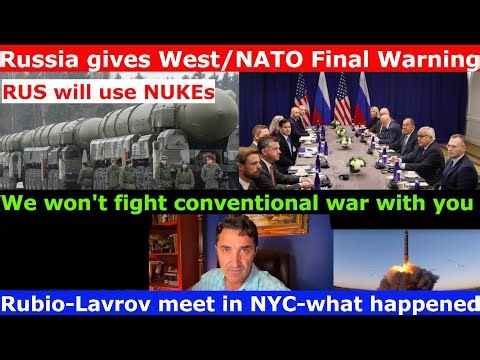 RUS gives final warning to NATO. We will NUKE you. Stop! RUS won't fight conventional war with NATO.