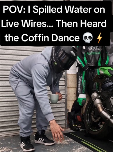 Spilling Water Near Electrical Wires: A Hilarious Mishap