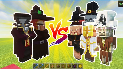 Minecraft (我的世界）：Goety 巫婆&災厄教父 VS 铁魔法师术士 1.19.2