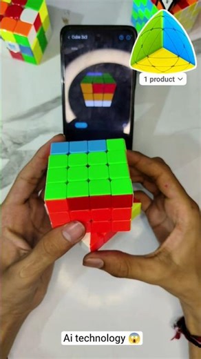 4by4 cube solve by using ai 😱 l ai power l #cube #shortclips #video