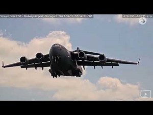 Massive Yet Nimble: C-17 Landing at Midway Airport | StreamTime LIVE